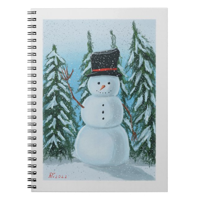 snowman digital painting   notebook (Front)