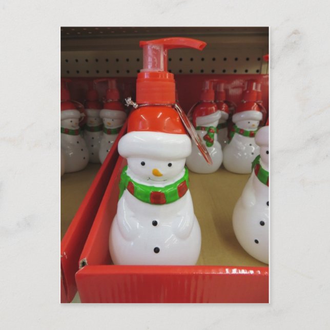 Snowman Dispenser Postcard (Front)