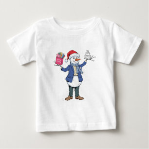 Snowman Event Organiser Christmas 2026 Holiday Baby T-Shirt