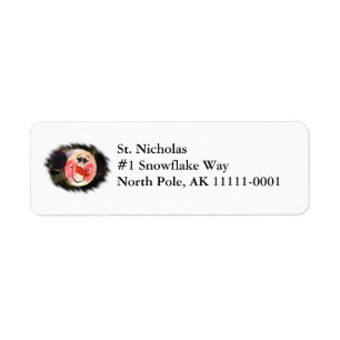 Snowman Face Address Label