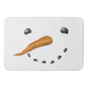 SNOWMAN FACE BATH MAT