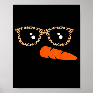 Snowman Face Carrot Nose Christmas Winter Cosplay  Poster