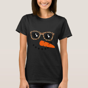 Snowman Face Carrot Nose Christmas Winter Cosplay  T-Shirt