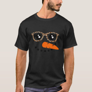 Snowman Face Carrot Nose Christmas Winter Cosplay  T-Shirt