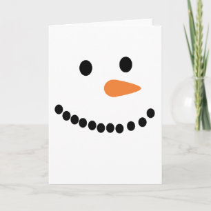 Snowman Face Chrismas Funny Kids and Adult Holiday Card