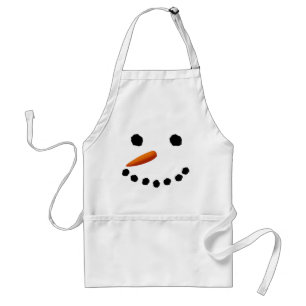 Snowman Face Christmas Apron