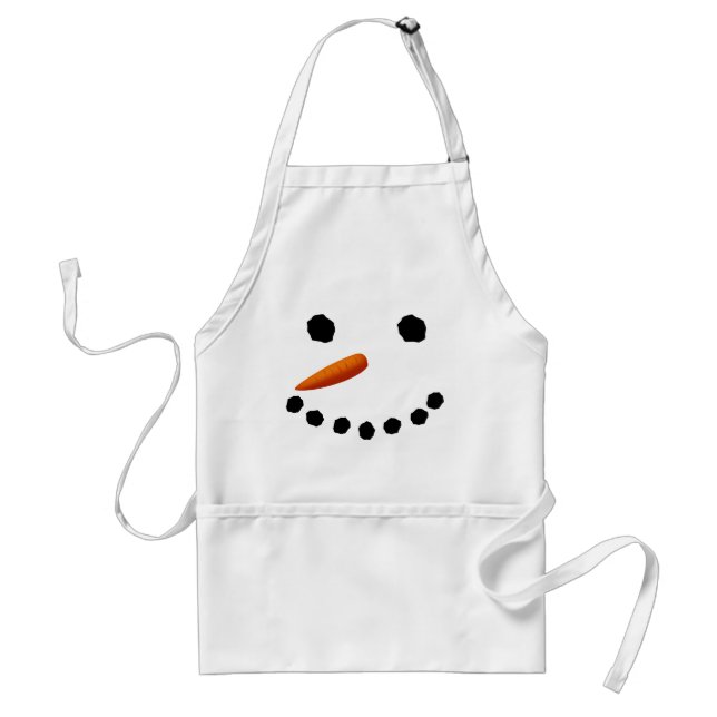 Snowman Face Christmas Apron (Front)