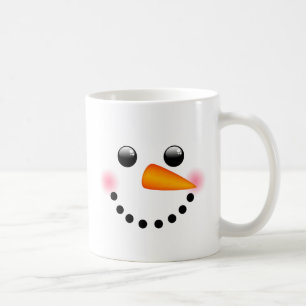 Snowman face coffee mug