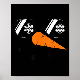 Snowman Face Family Christmas Matching Costume Men Poster