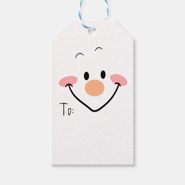 Snowman Face Gift Tags (Front)