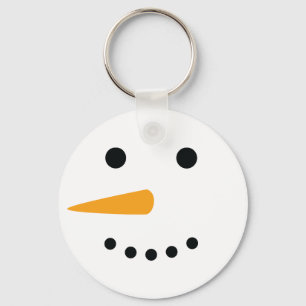 Snowman Face Key Ring