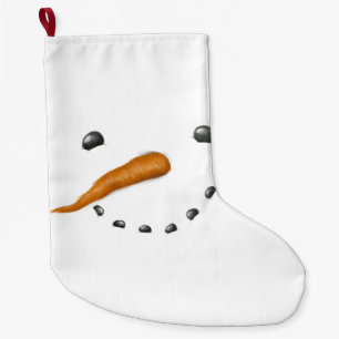 SNOWMAN FACE LARGE CHRISTMAS STOCKING