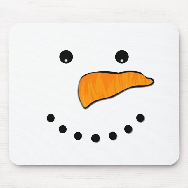 Snowman Face Mouse Mat (Front)