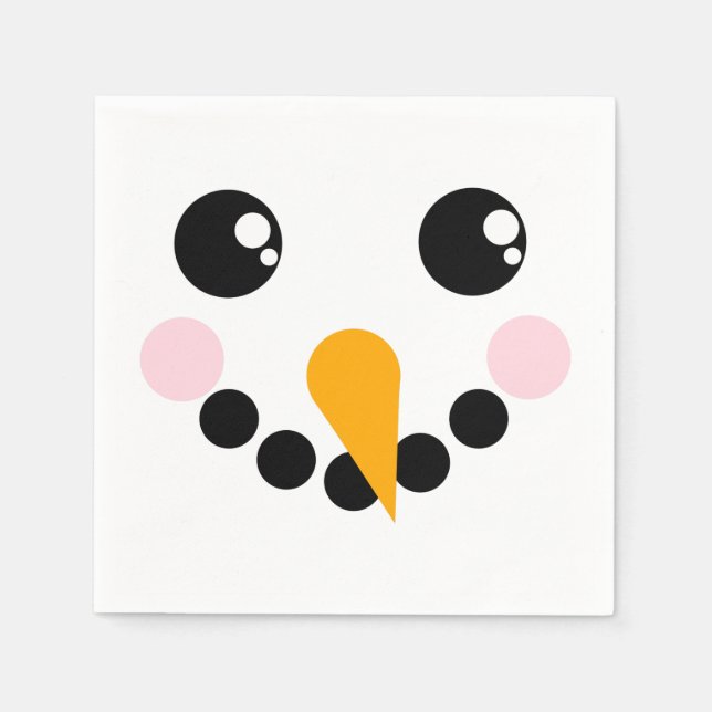 Snowman Face Napkin (Front)