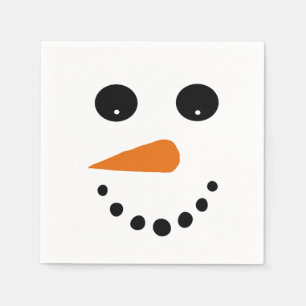 Snowman face napkin