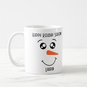 SNOWMAN FACE PERSONALIZED MUG