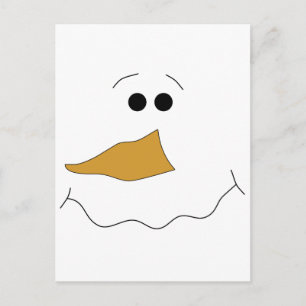 Snowman Face Postcard