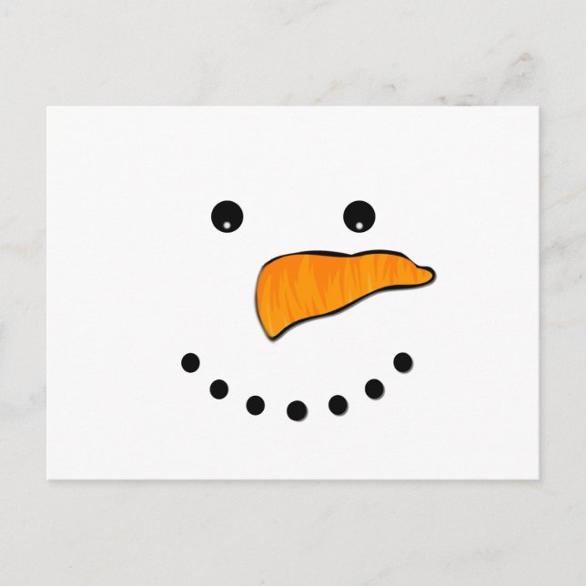 Snowman Face Postcard (Front)
