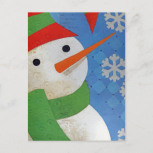 Snowman Face Postcard