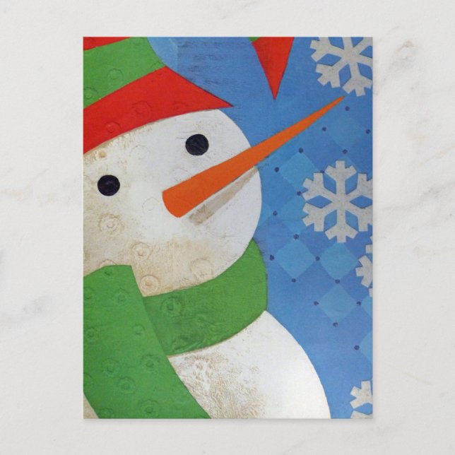 Snowman Face Postcard (Front)