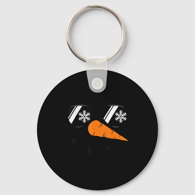 Snowman Face Shirt Boys Children Toddlers Funny Ch Key Ring (Front)