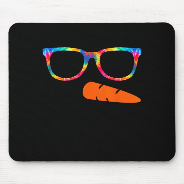 Snowman Face Shirt Womens Eyelashes Gle Tie Dye Ch Mouse Mat (Front)