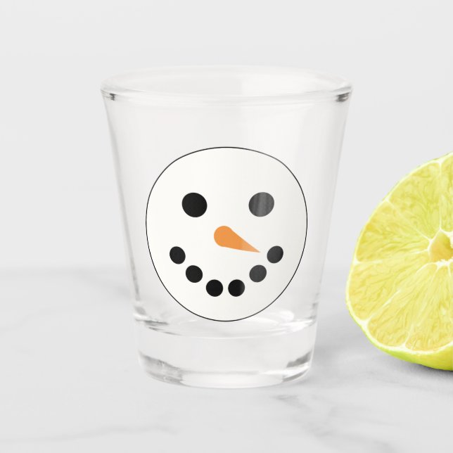 Snowman Face Shot Glass (Front)