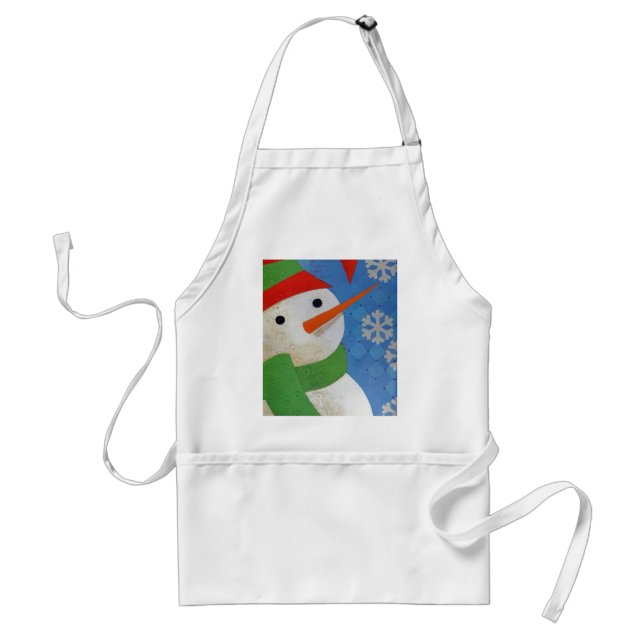 Snowman Face Standard Apron (Front)