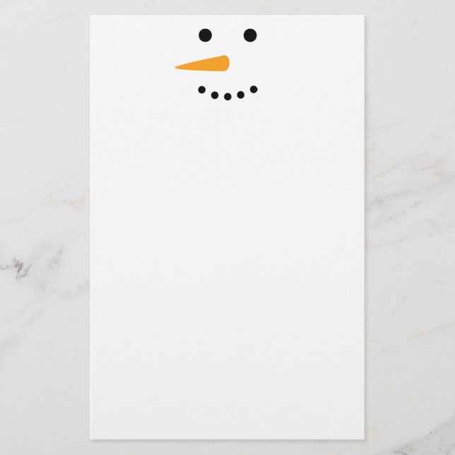 Snowman Face Stationery (Front)