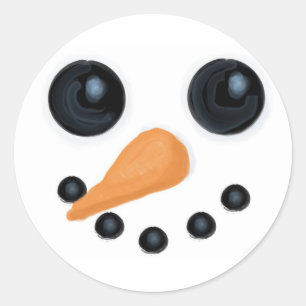 Snowman Face Stickers