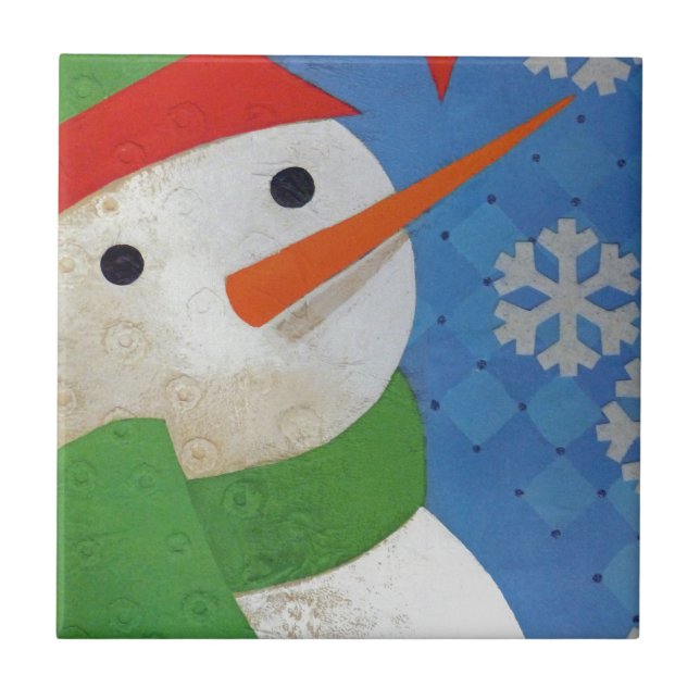 Snowman Face Tile (Front)
