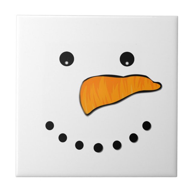Snowman Face Tile (Front)
