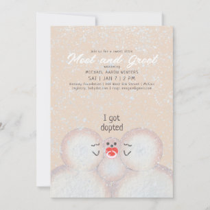 Snowman Family Adoption Shower Invitation
