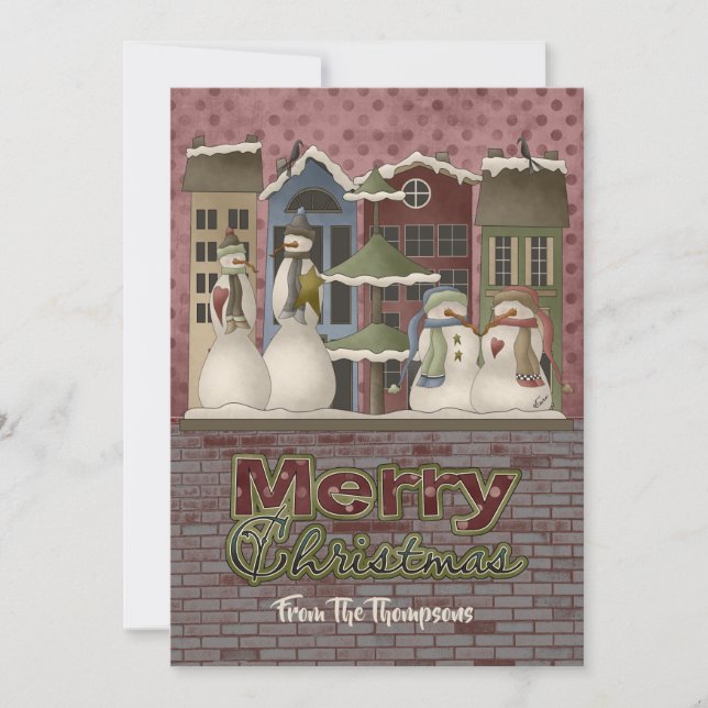 Snowman Family Christmas Cards (Front)