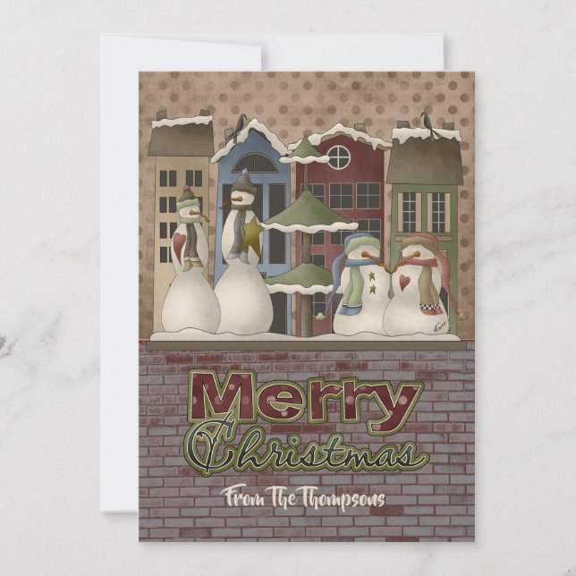 Snowman Family Christmas Cards (Front)