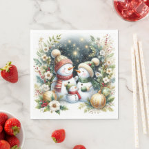 Snowman Family Christmas