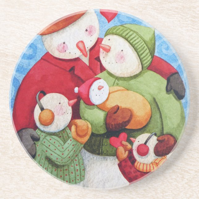 Snowman Family Coaster (Front)