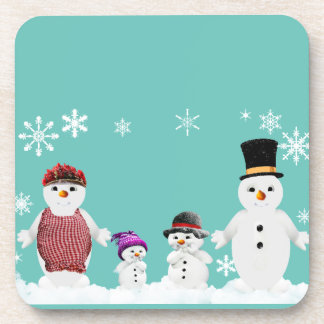 snowman family coaster