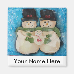 Snowman Family - Magnet