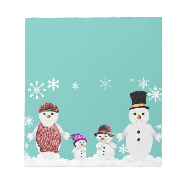 snowman family notepad (Front)