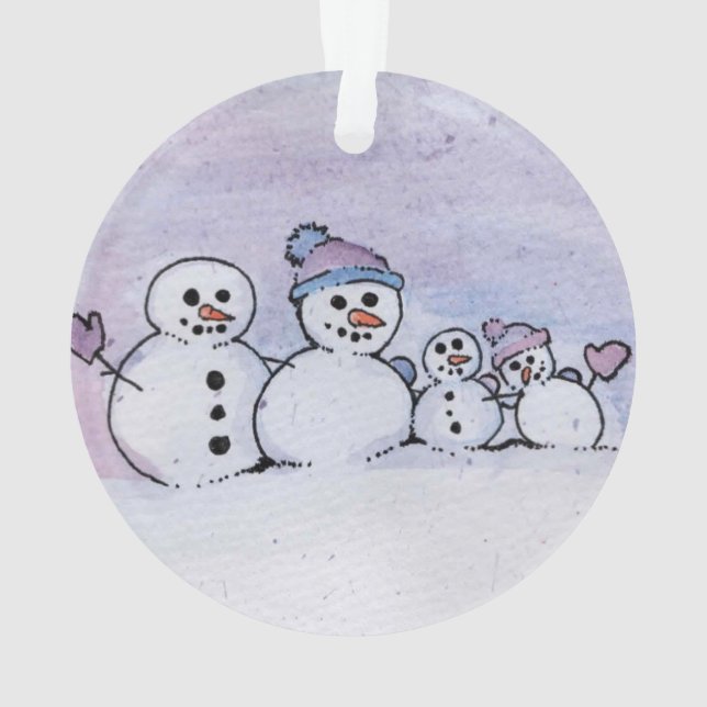 Snowman family ornament (Back)