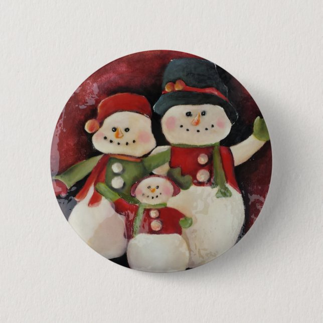 Snowman Family - pin (Front)