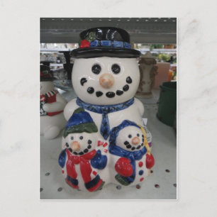 Snowman Family Postcard