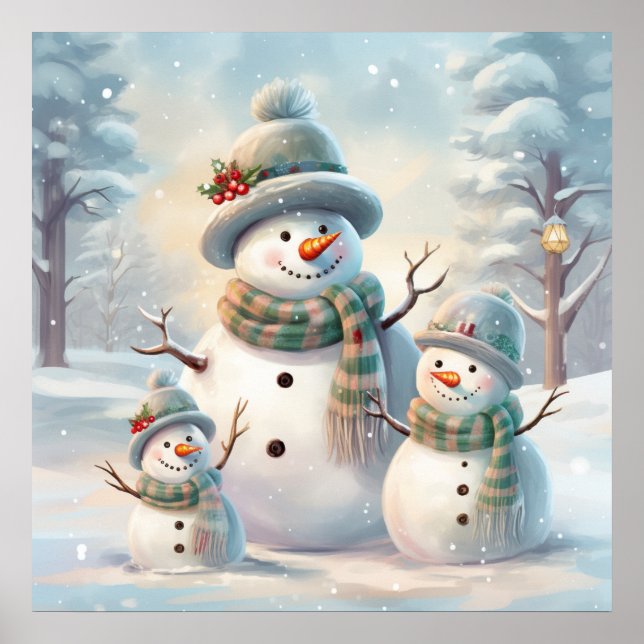 Snowman Family Poster (Front)