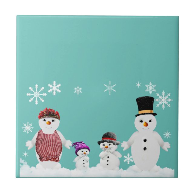 snowman family tile (Front)