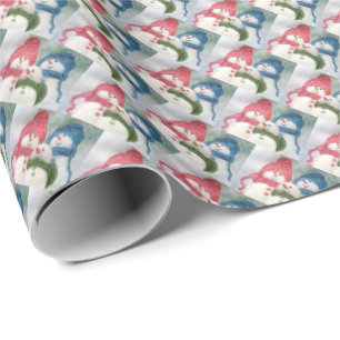 Snowman Family Wrapping Paper