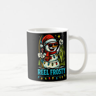 Snowman Fishing Christmas Holiday Festive Winter F Coffee Mug