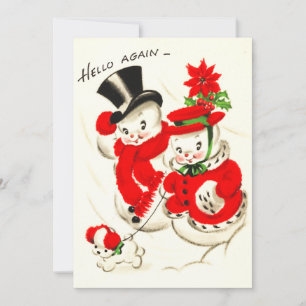 Snowman Flat Christmas Card