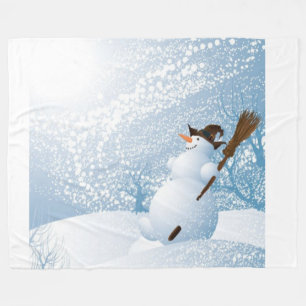 Snowman Fleece Blanket