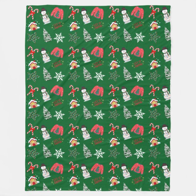 Snowman Fleece Blanket (Front)